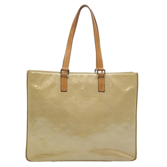 LOUIS VUITTON Monogram Vernis Columbus Tote Bag Beige M91023 LV ki3907