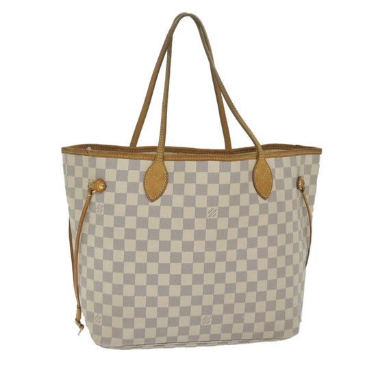 LOUIS VUITTON Damier Azur Neverfull MM Tote Bag N41605 LV ki3918
