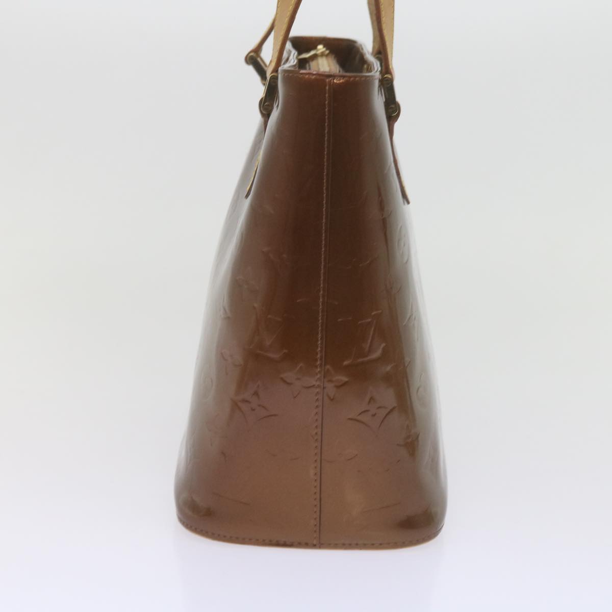 LOUIS VUITTON Monogram Vernis Houston Hand Bag Bronze M91122 LV ki3934
