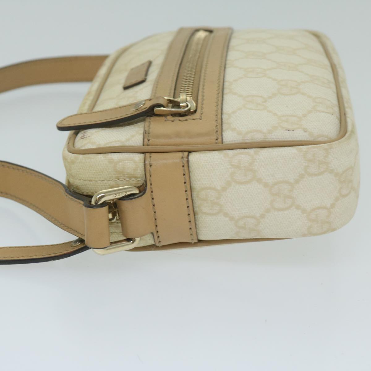 GUCCI GG Supreme Shoulder Bag White 201447  ki3993