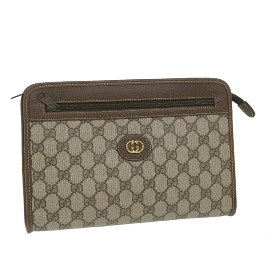 GUCCI Interlocking GG Supreme Clutch Bag Beige 014 115 6063  ki3996
