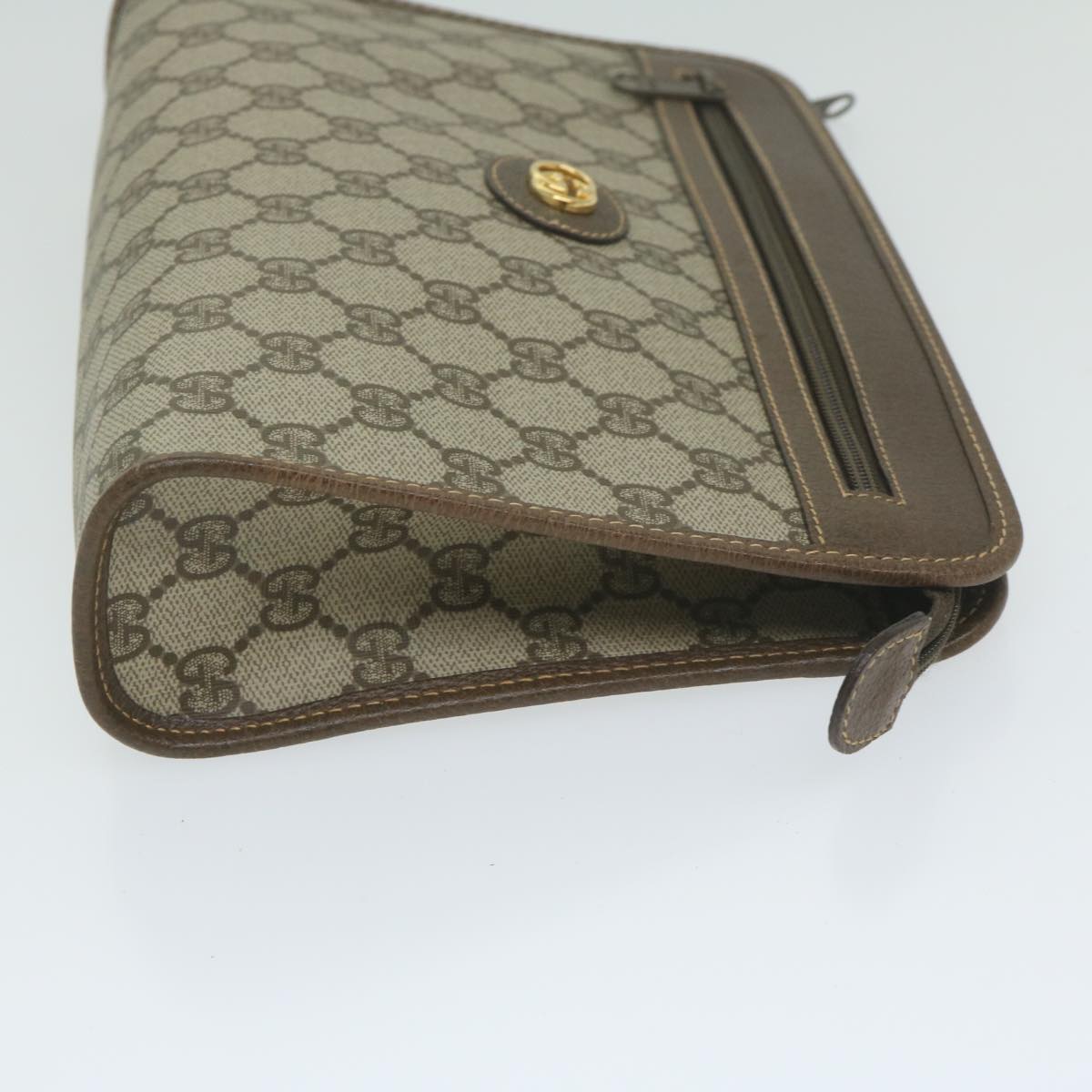 GUCCI Interlocking GG Supreme Clutch Bag Beige 014 115 6063  ki3996