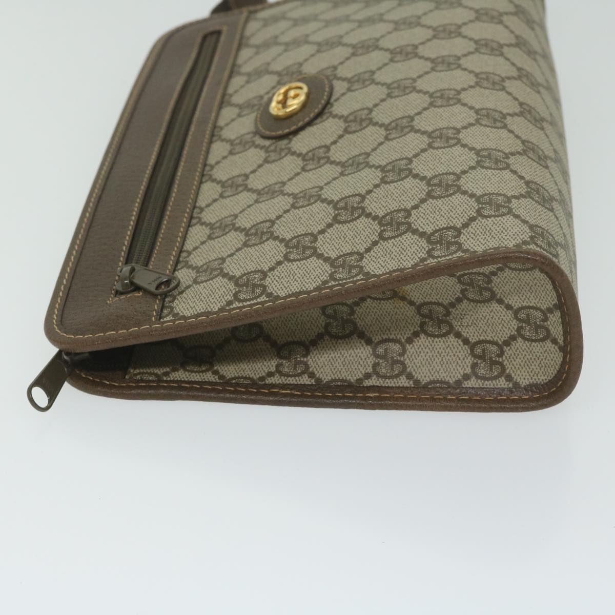 GUCCI Interlocking GG Supreme Clutch Bag Beige 014 115 6063  ki3996