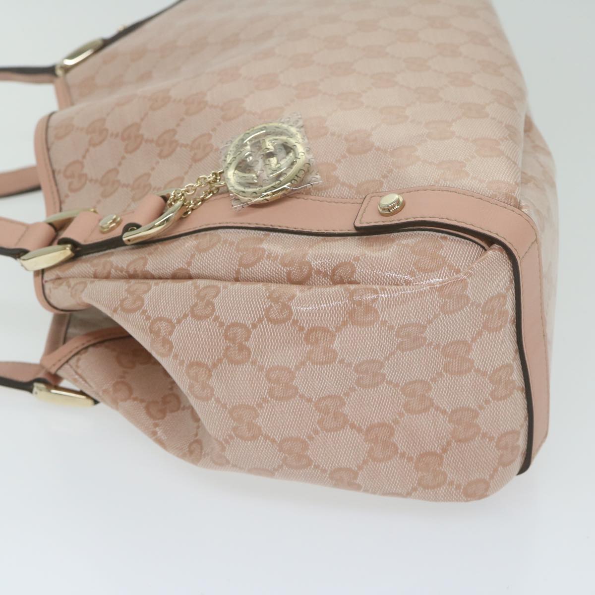 GUCCI GG Crystal interlocking Abby Shoulder Bag Pink 130736  ki4018A