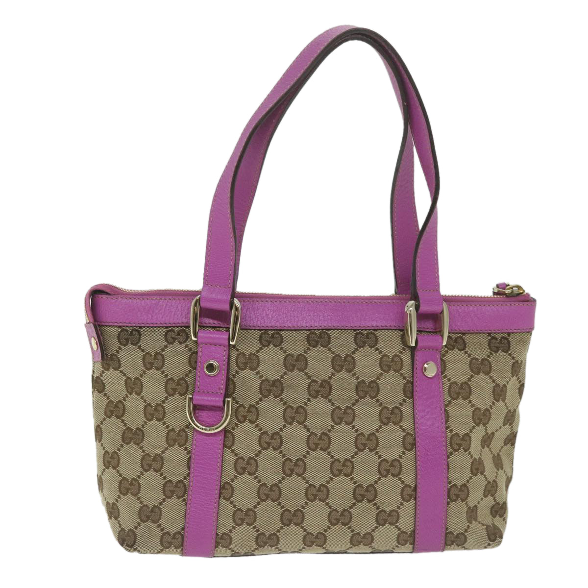 GUCCI GG Canvas Hand Bag Beige Pink 141471  ki4019