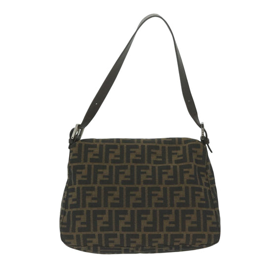 Luxury FendiZucca Canvas Mamma Baguette Shoulder Bag Black 33492 26325 008ki4044