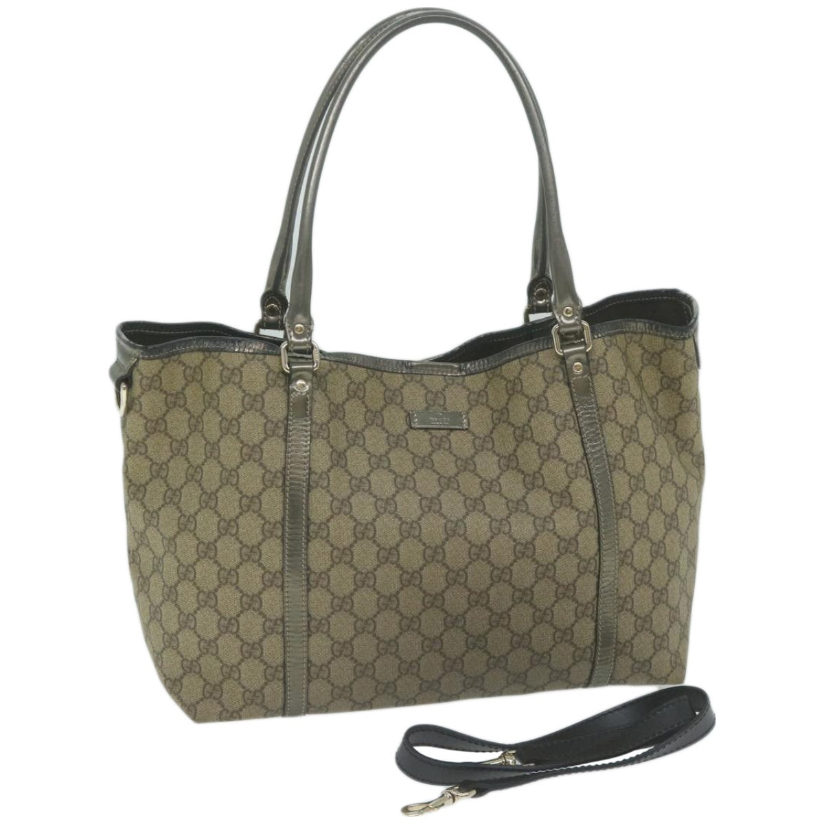 GUCCI GG Supreme Tote Bag 2way Beige 197953  ki4065