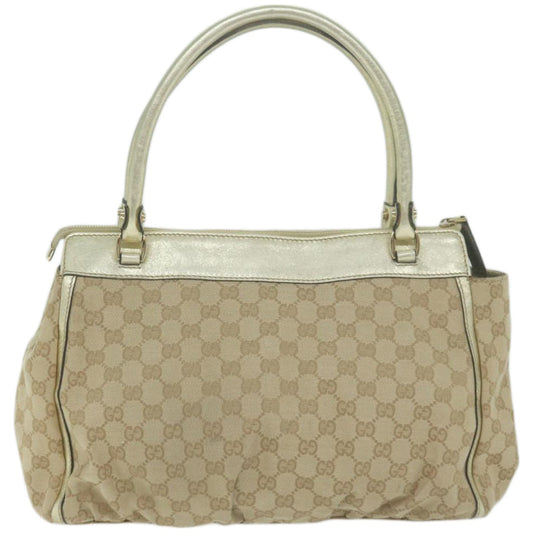 GUCCI GG Canvas Tote Bag Beige Gold 189831  ki4071