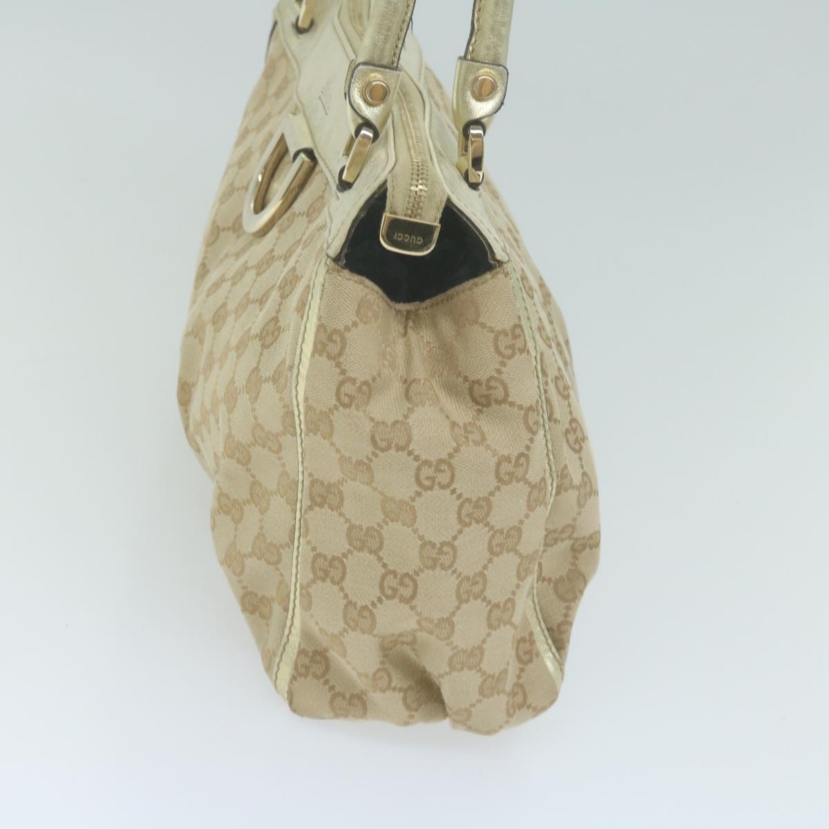 GUCCI GG Canvas Tote Bag Beige Gold 189831  ki4071