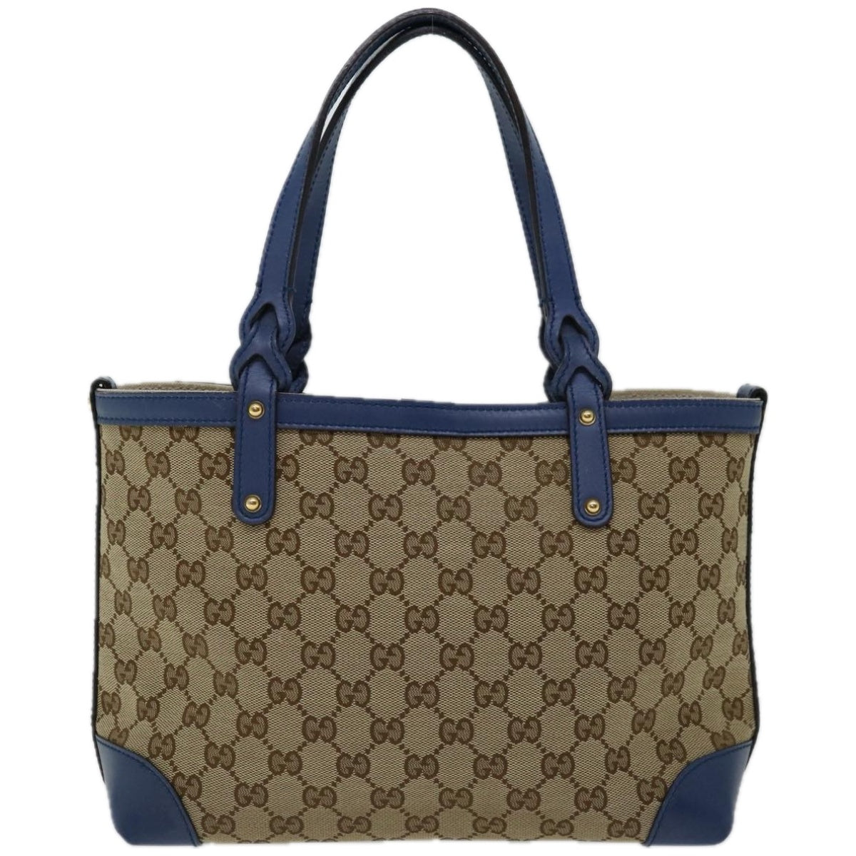 GUCCI GG Canvas Tote Bag Beige Blue 269878  ki4132