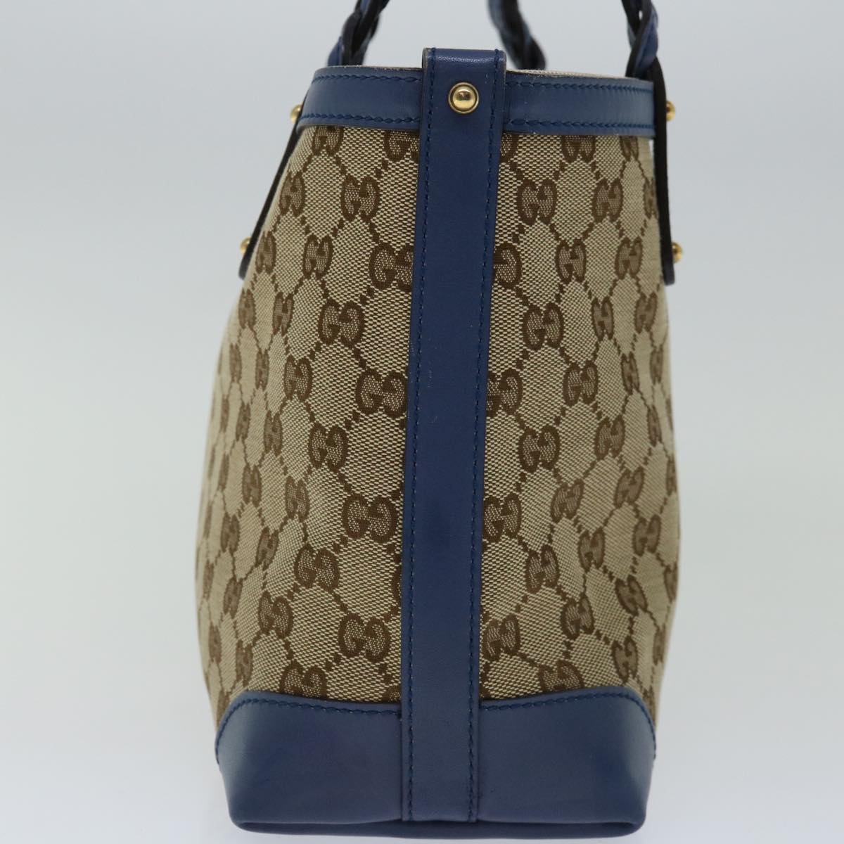 GUCCI GG Canvas Tote Bag Beige Blue 269878  ki4132