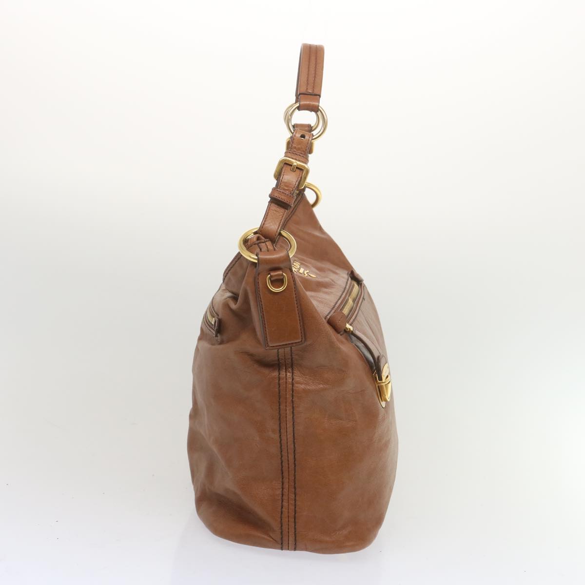 Luxury PradaShoulder Bag Leather Brown ki4195