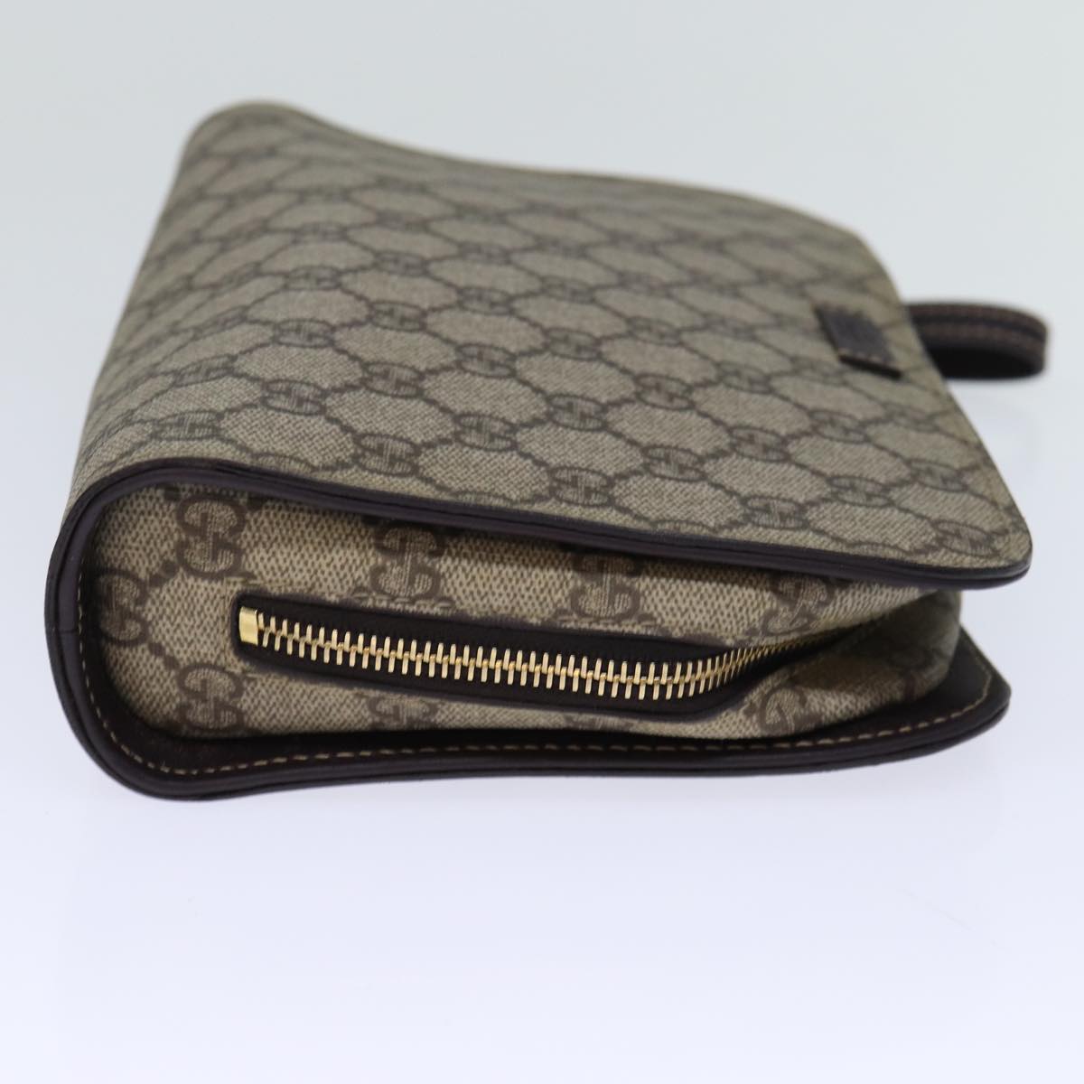 Luxury Gucci Trending 2025 GG Supreme Clutch Bag PVC Beige 201755  ki4303