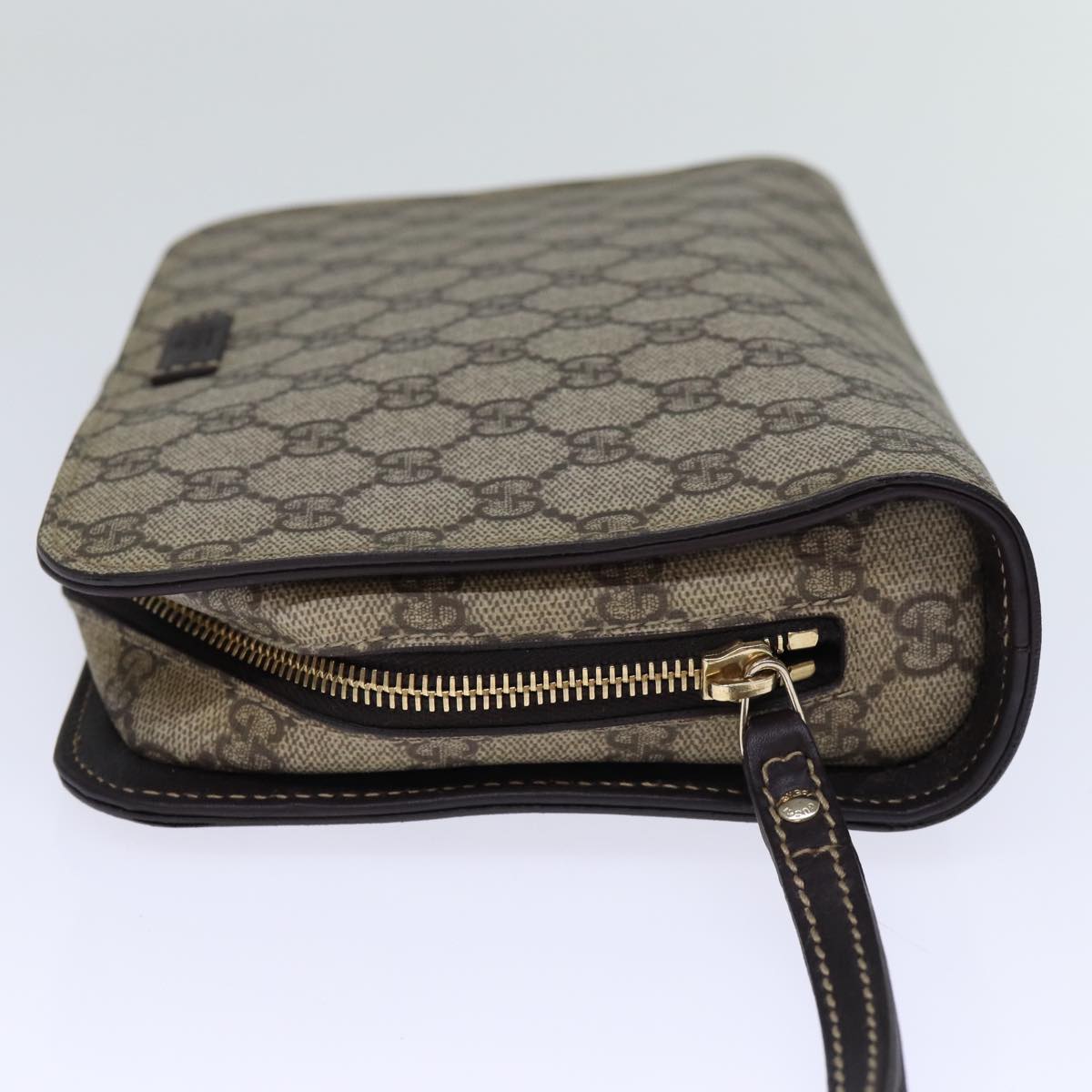Luxury Gucci Trending 2025 GG Supreme Clutch Bag PVC Beige 201755  ki4303