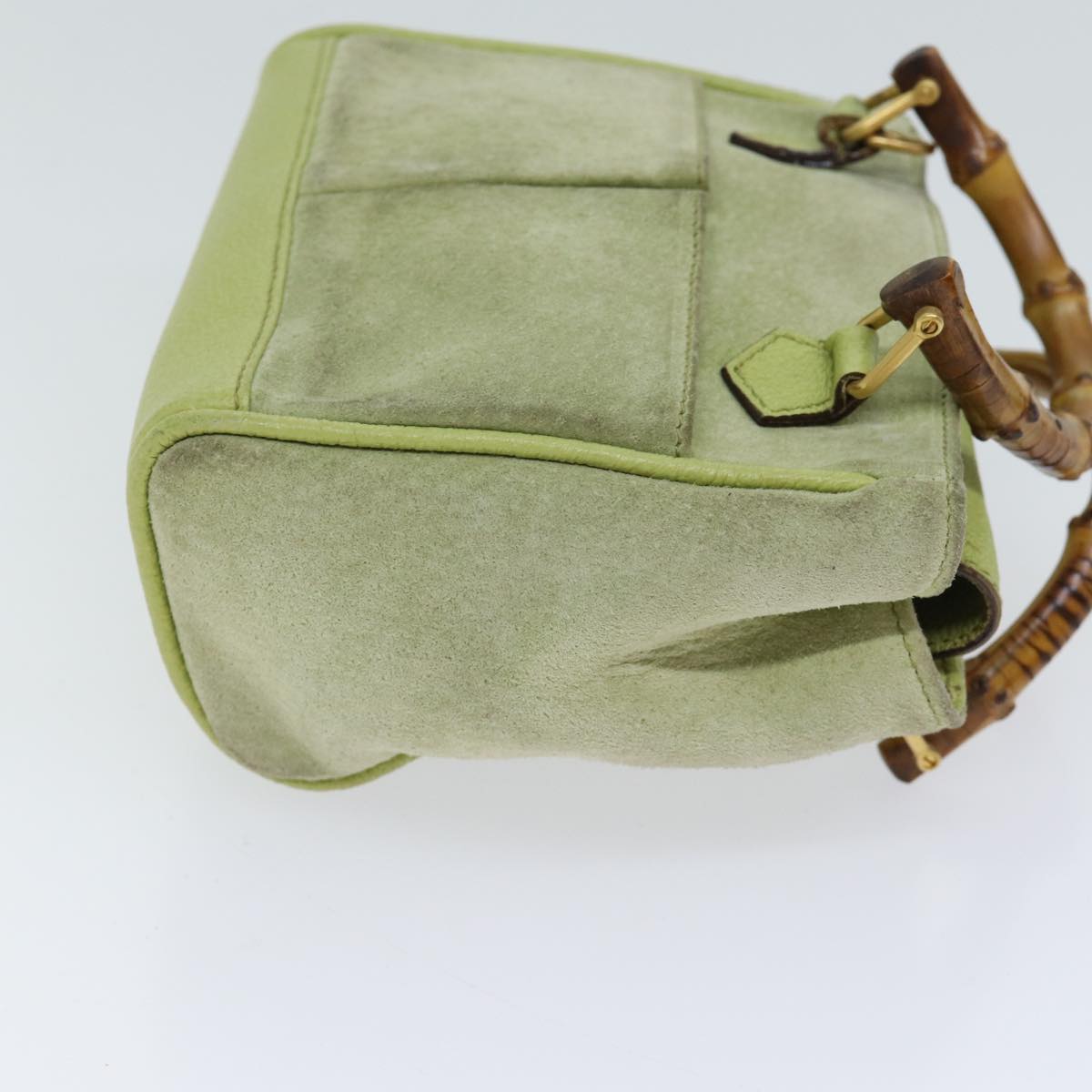 Luxury Gucci Trending 2025 Bamboo Hand Bag Suede 2way LIme Green 007 2214 0238  ki4306