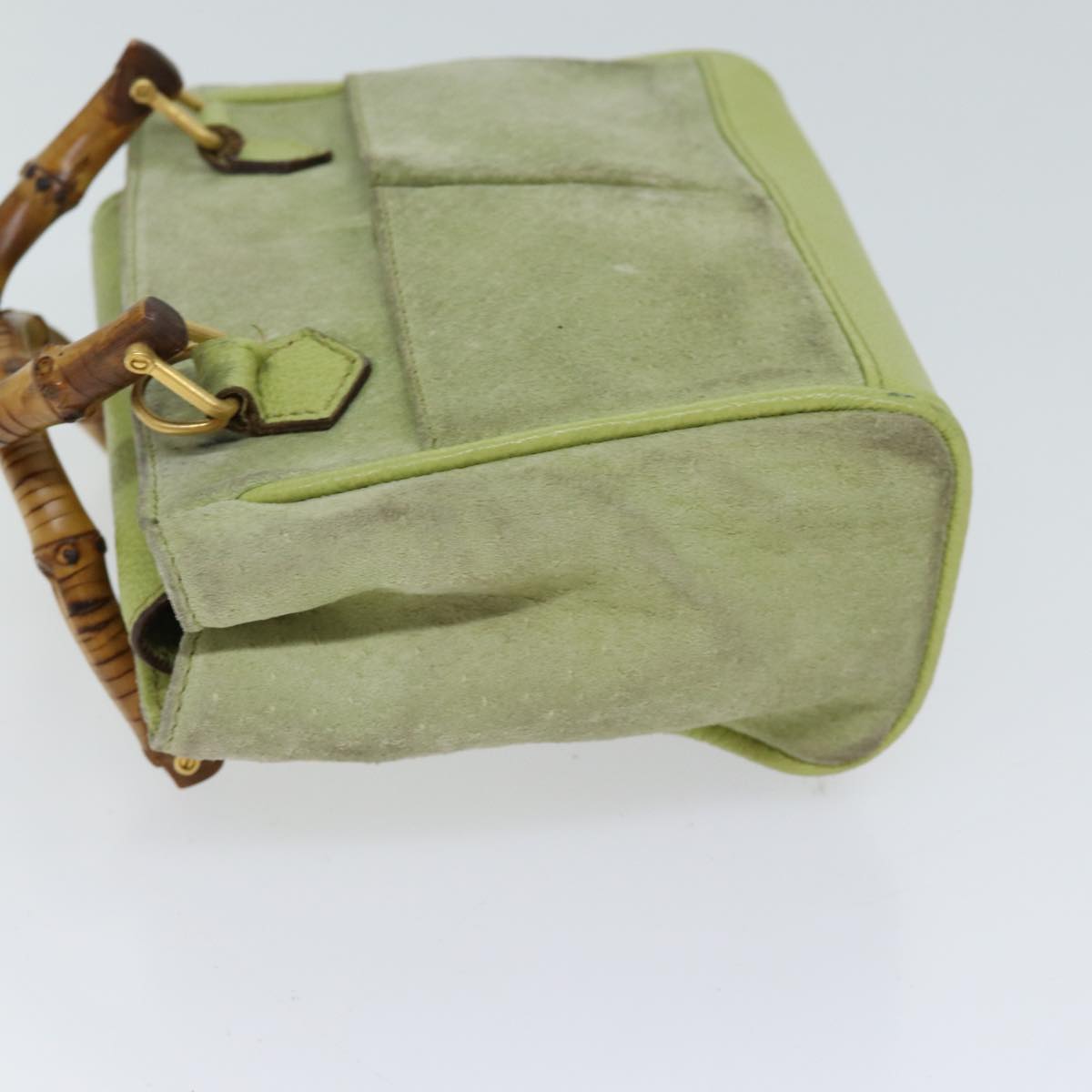 Luxury Gucci Trending 2025 Bamboo Hand Bag Suede 2way LIme Green 007 2214 0238  ki4306