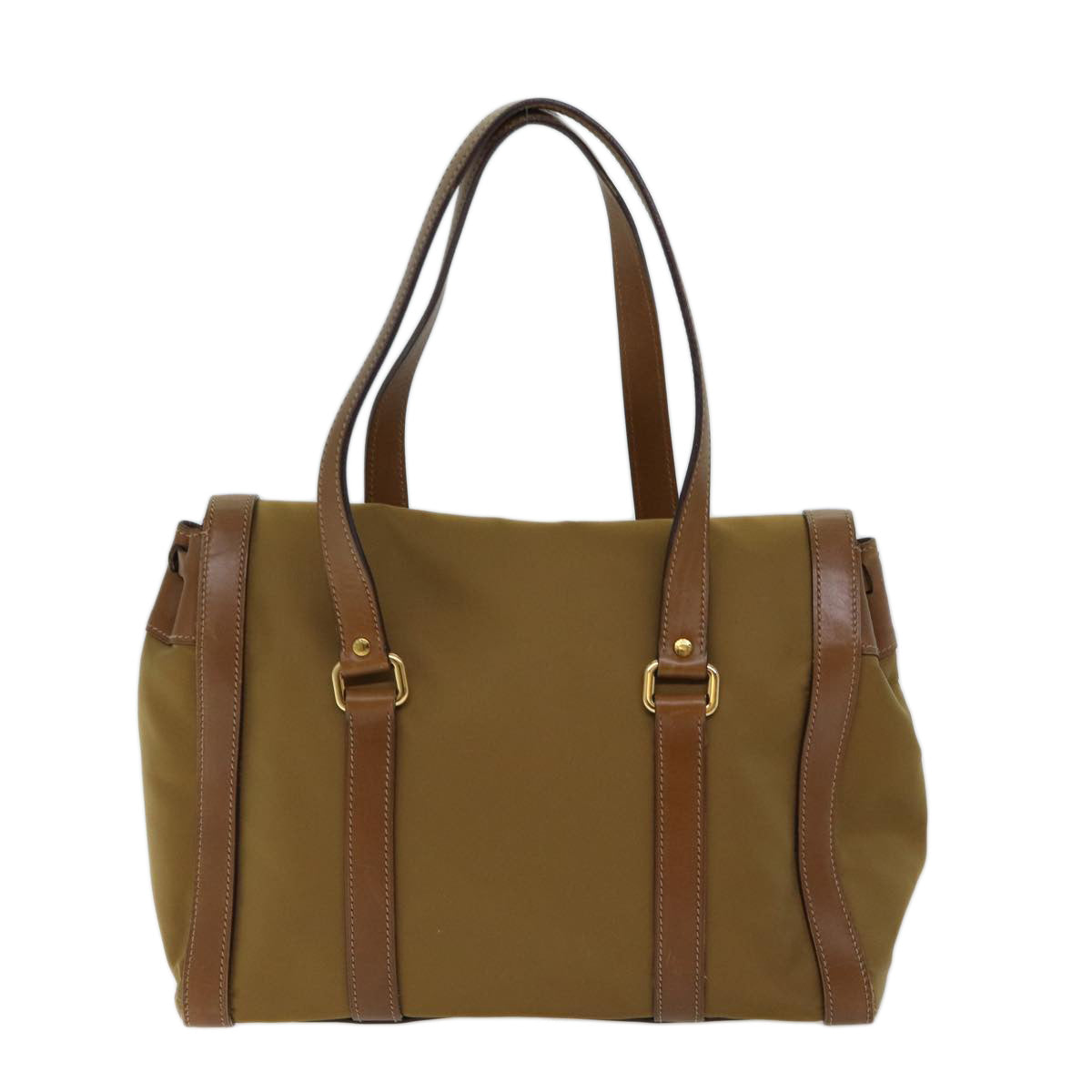 Luxury PradaShoulder Bag Nylon Leather Brown ki4307