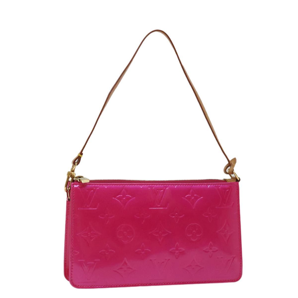 LOUIS VUITTON Monogram Vernis Lexington Pouch Fuchsia M91223 LV ki4319