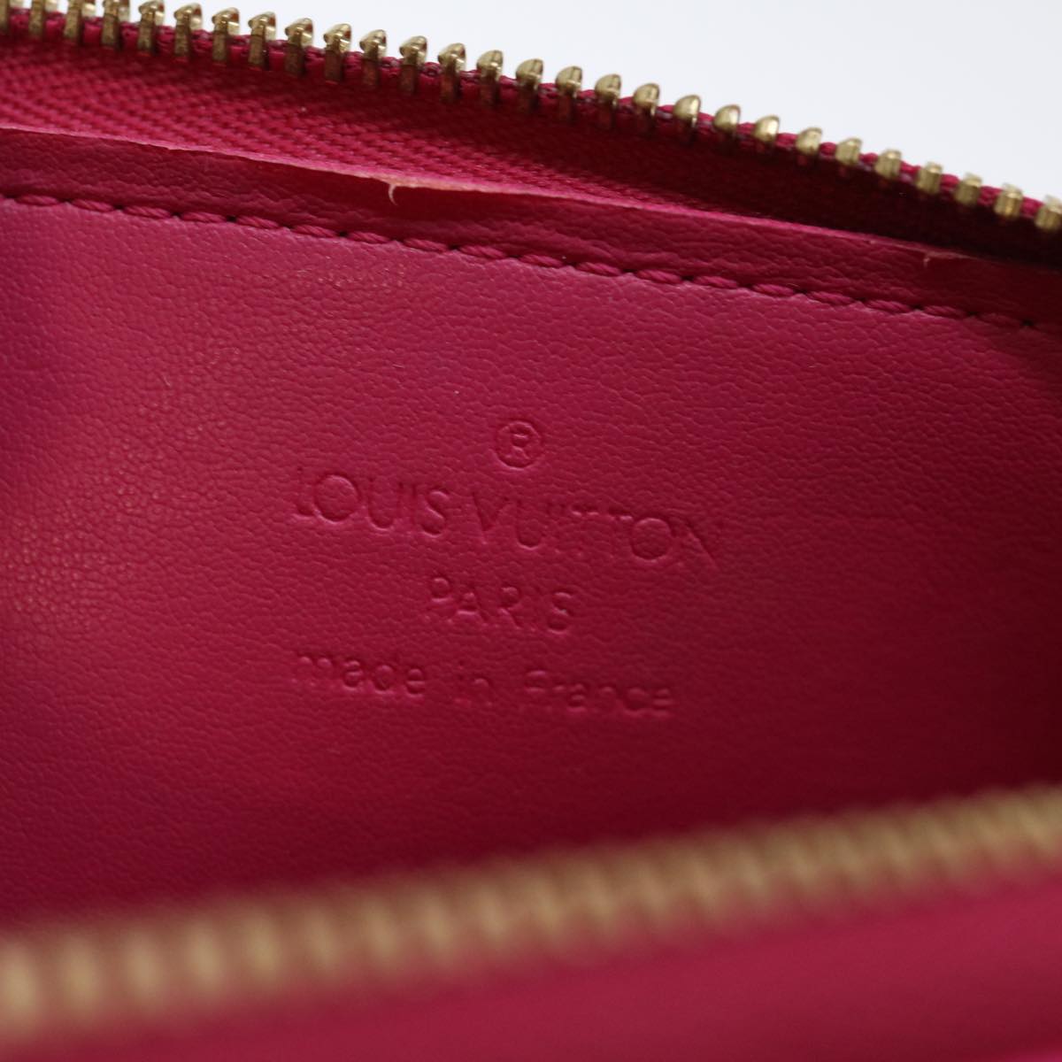 LOUIS VUITTON Monogram Vernis Lexington Pouch Fuchsia M91223 LV ki4319
