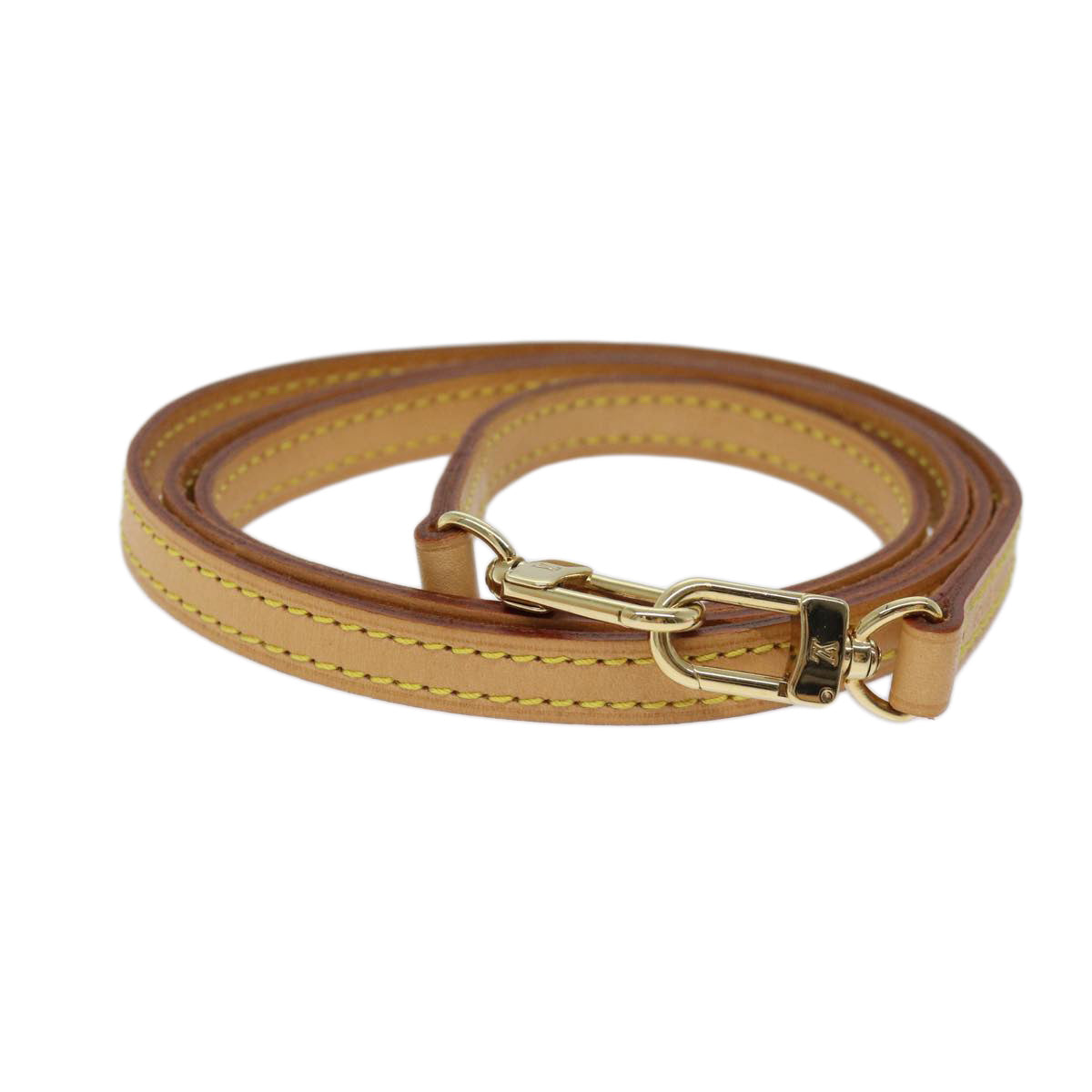 LOUIS VUITTON Shoulder Strap Leather 44.5"" Beige LV ki4320