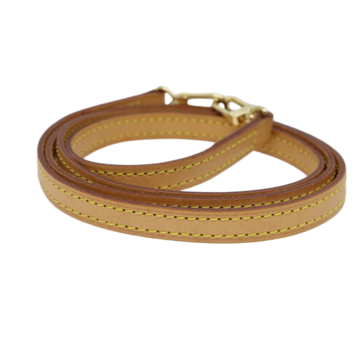LOUIS VUITTON Shoulder Strap Leather 44.5"" Beige LV ki4320