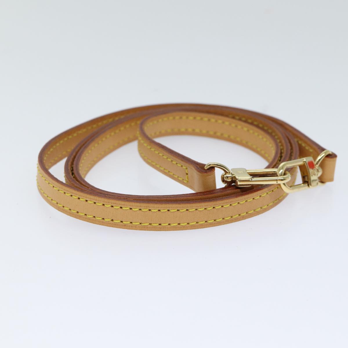 LOUIS VUITTON Shoulder Strap Leather 44.5"" Beige LV ki4320