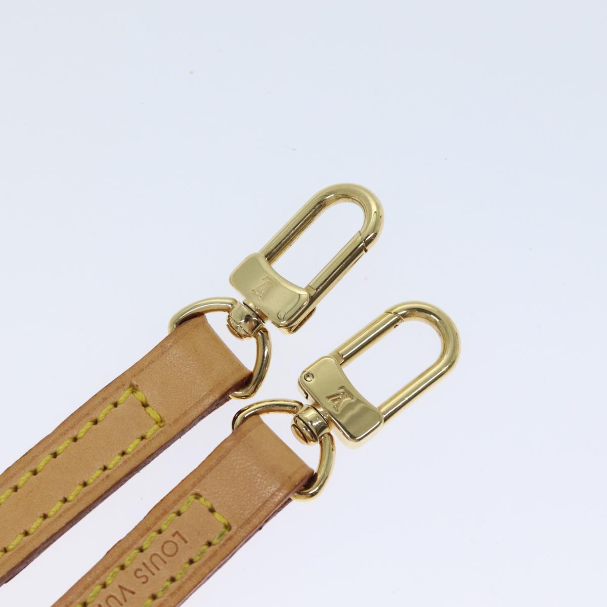 LOUIS VUITTON Shoulder Strap Leather 44.5"" Beige LV ki4320