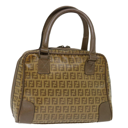 Luxury FendiZucchino Canvas Hand Bag Beigeki4322