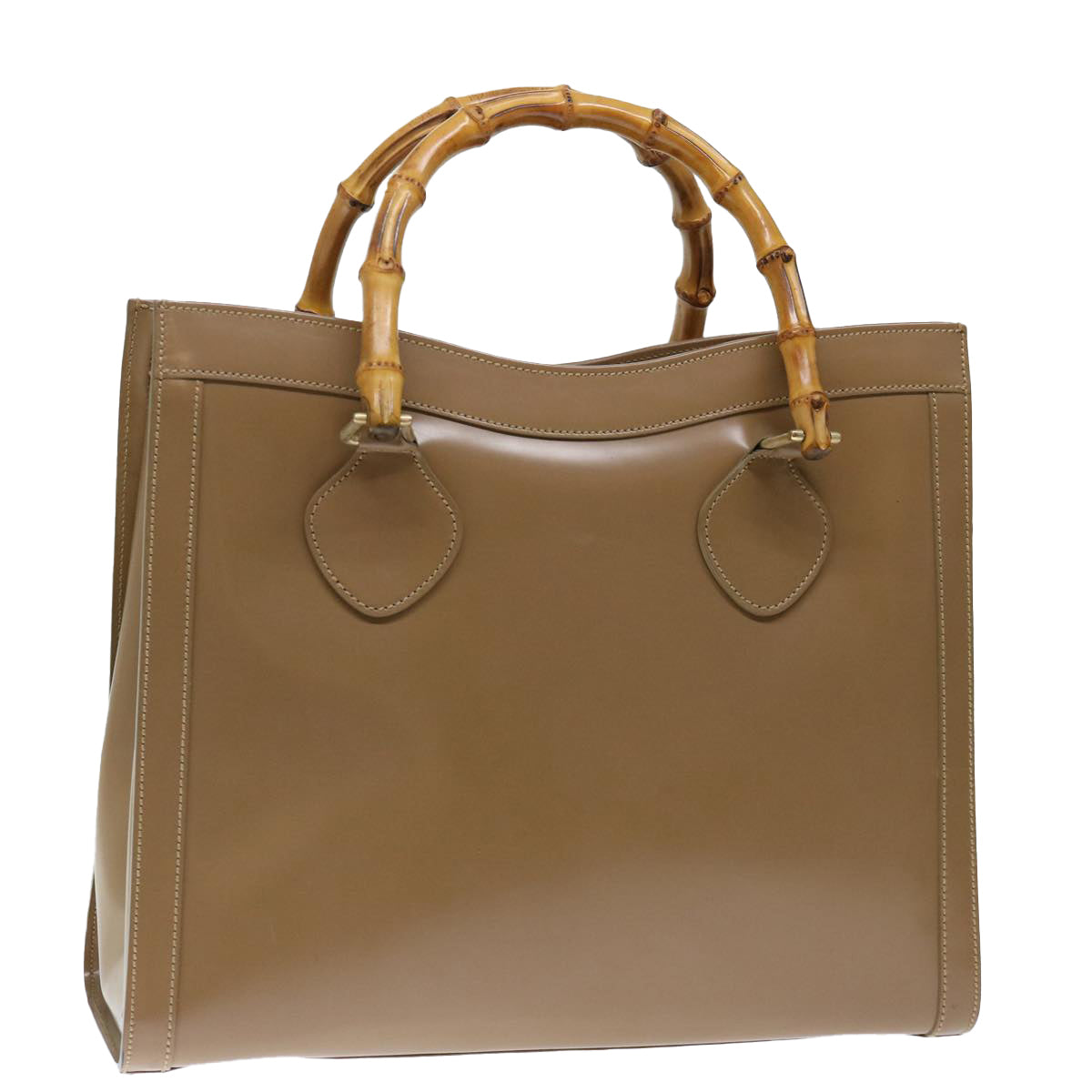 Luxury Gucci Trending 2025 Bamboo Diamante Diana Hand Bag Patent leather Beige  ki4343