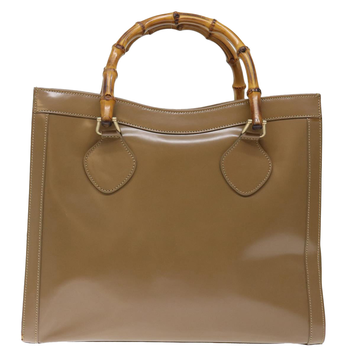 Luxury Gucci Trending 2025 Bamboo Diamante Diana Hand Bag Patent leather Beige  ki4343