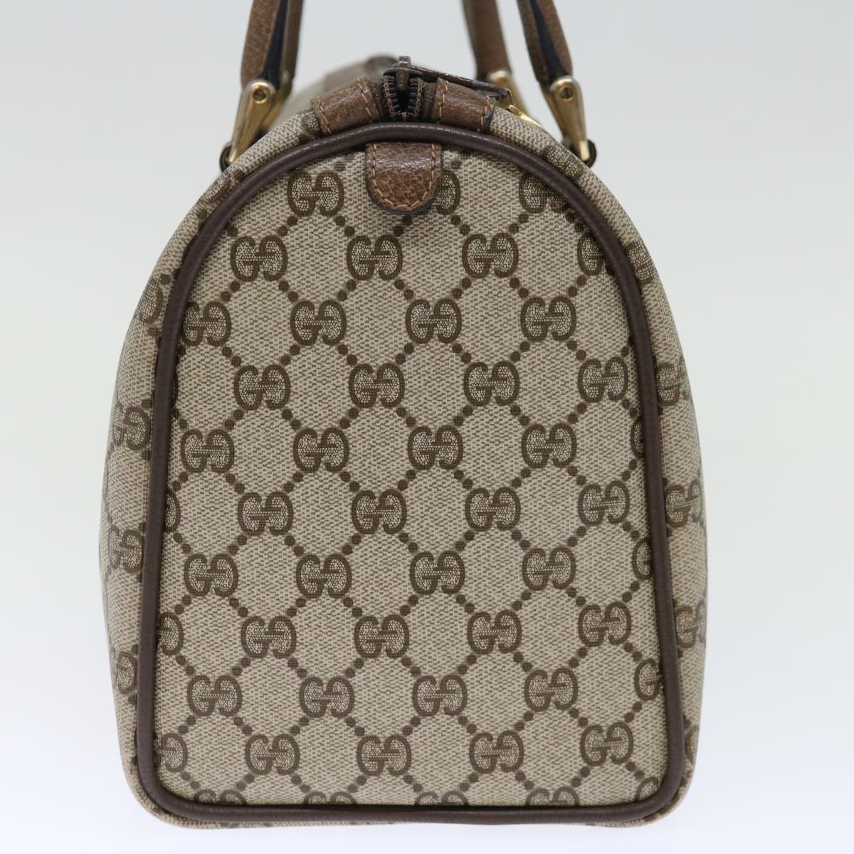 Luxury Gucci Trending 2025 GG Supreme Web Sherry Line Boston Bag PVC Beige Red 40 02 007  ki4347