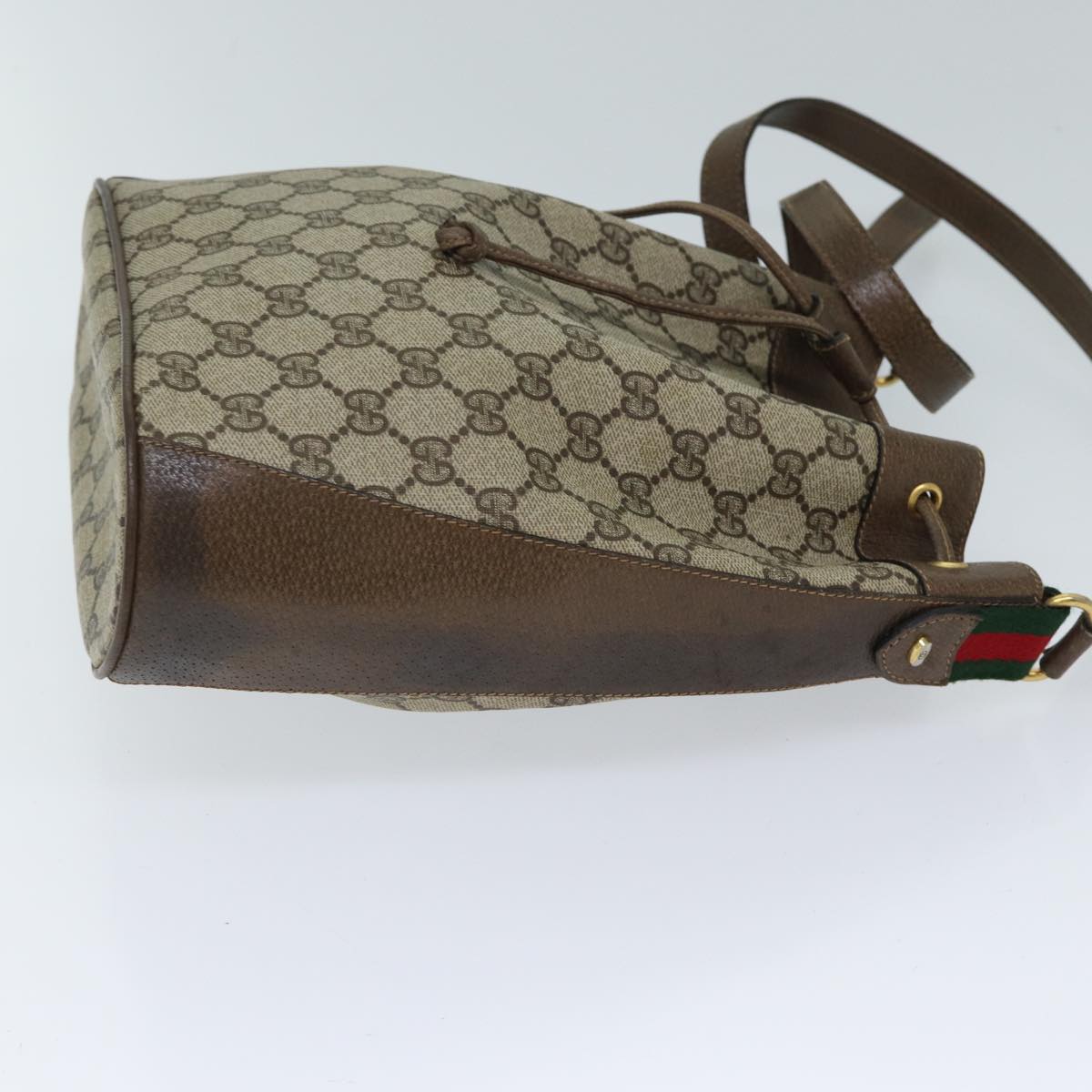 Luxury Gucci Trending 2025 GG Supreme Web Sherry Line Shoulder Bag Beige Red 41 02 034  ki4374