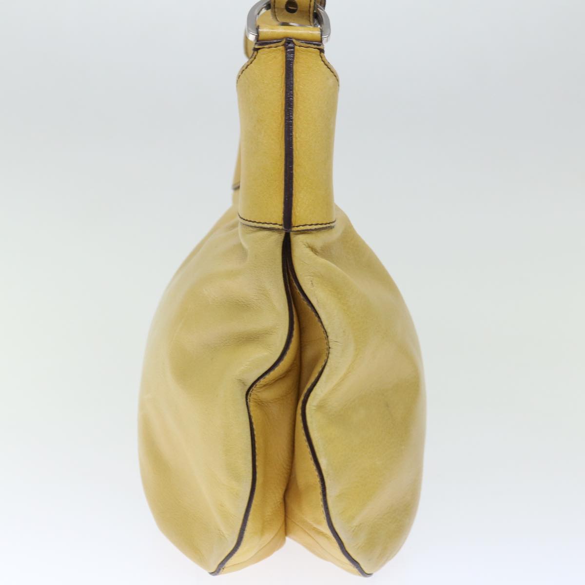 Luxury PradaShoulder Bag Leather Yellow ki4389