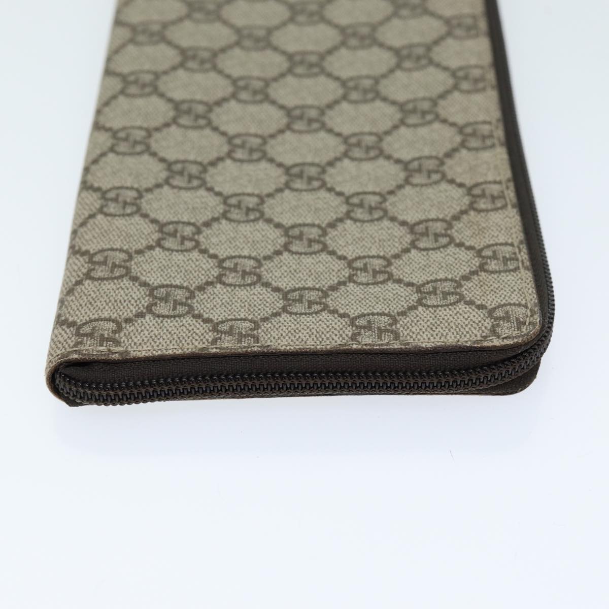 Luxury Gucci Trending 2025 GG Supreme Long Wallet PVC Beige 115261  ki4412