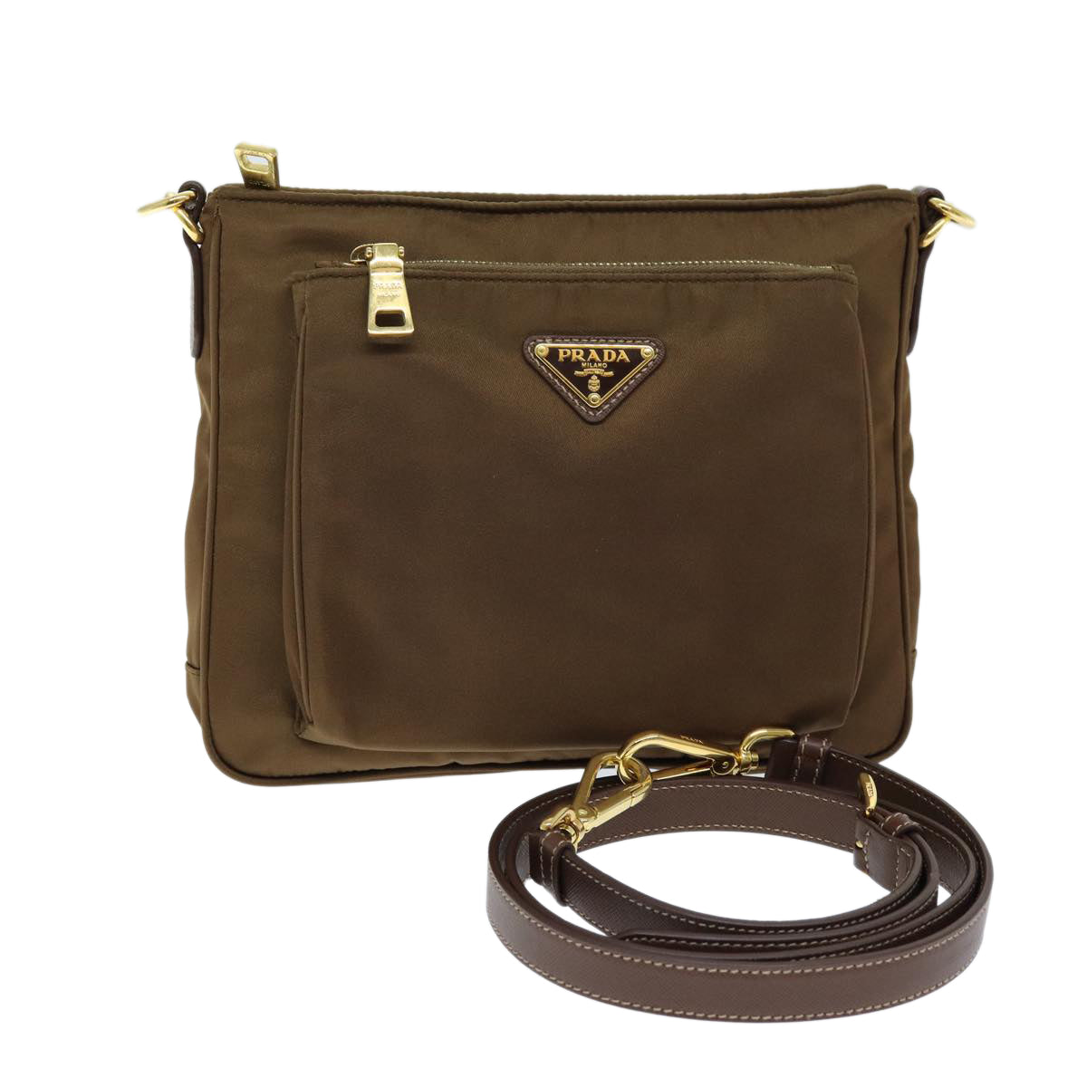 Luxury PradaShoulder Bag Nylon Brown ki4473