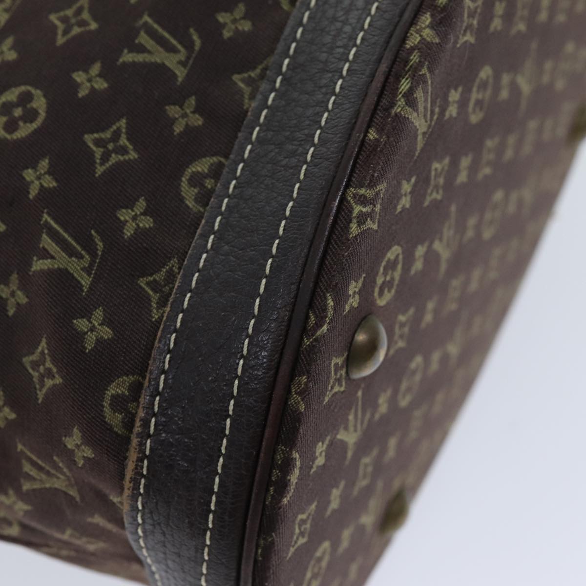 LOUIS VUITTON Monogram Mini Lin Bucket PM Shoulder Bag Brown M95226 ki4480