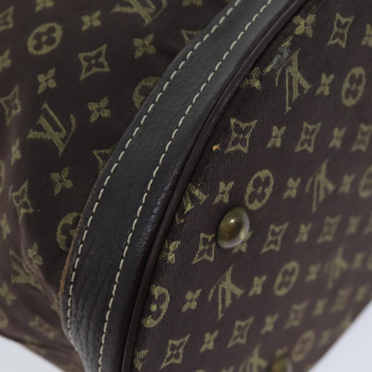 LOUIS VUITTON Monogram Mini Lin Bucket PM Shoulder Bag Brown M95226 ki4480