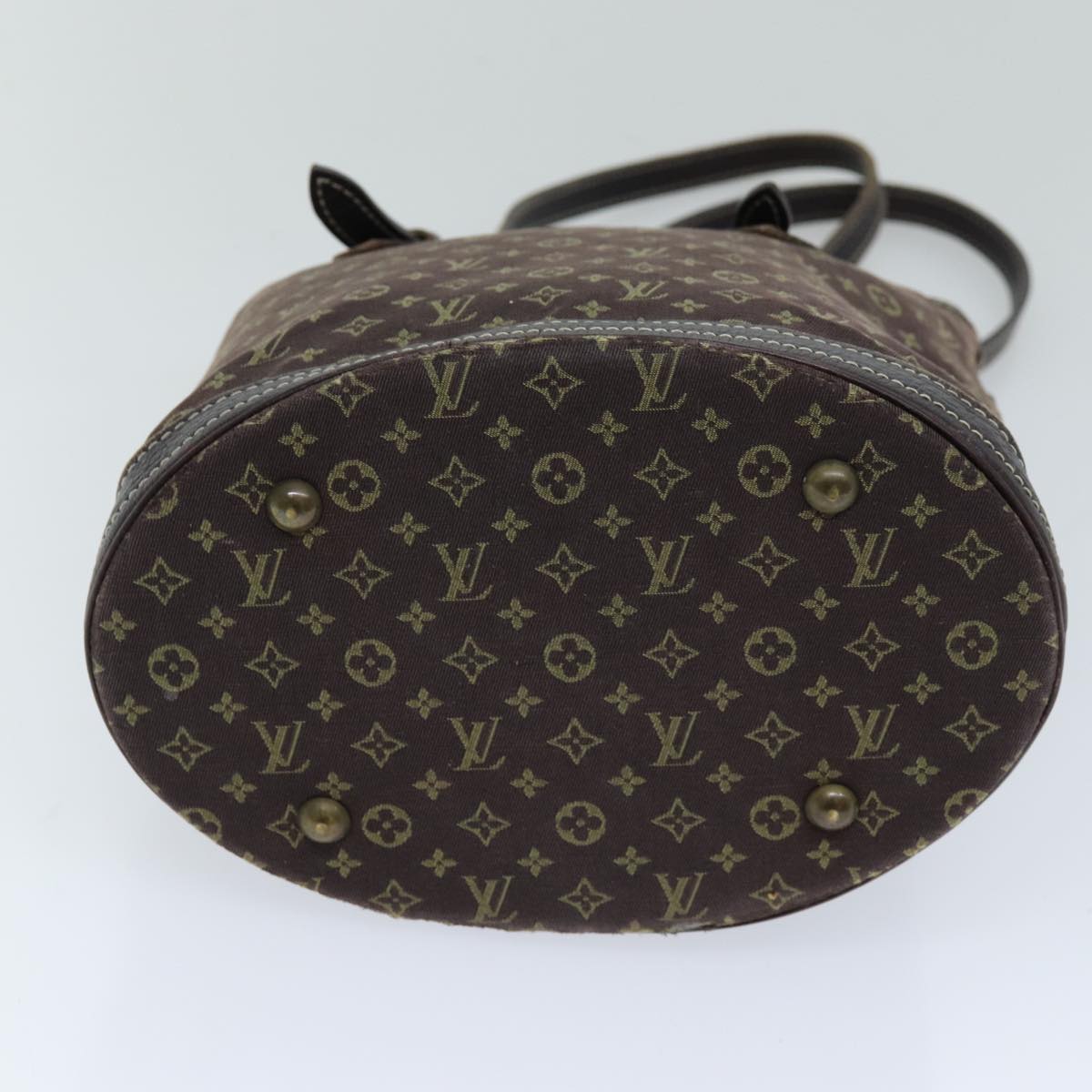 LOUIS VUITTON Monogram Mini Lin Bucket PM Shoulder Bag Brown M95226 ki4480