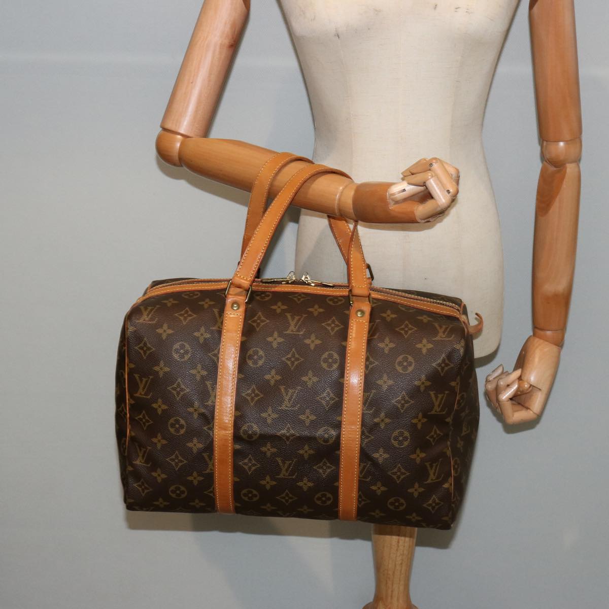 LOUIS VUITTON Monogram Sac Souple 35 Boston Bag M41626 LV ki4514