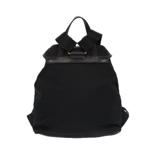 Luxury Prada Backpack Nylon Leather Black  ki4650