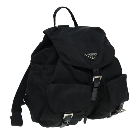 Luxury Prada Backpack Nylon Black Silver  ki4696