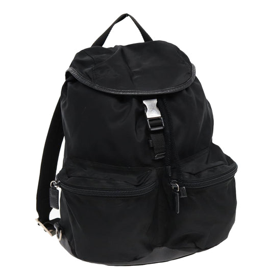 Luxury Prada Backpack Nylon Black Silver  ki4718