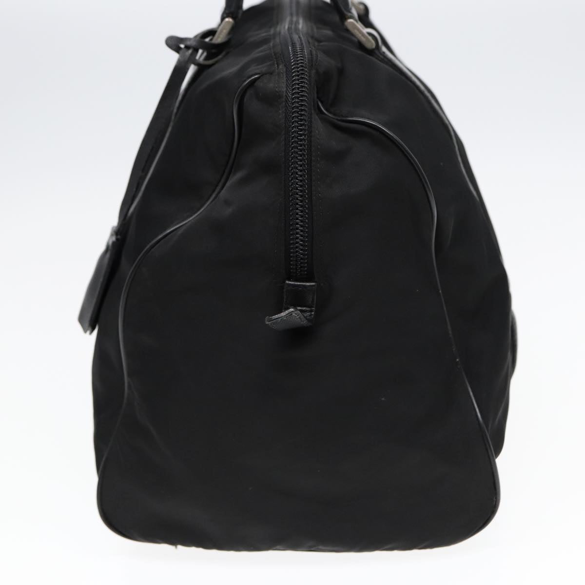 Luxury Prada Boston Bag Nylon Black Silver  ki4729