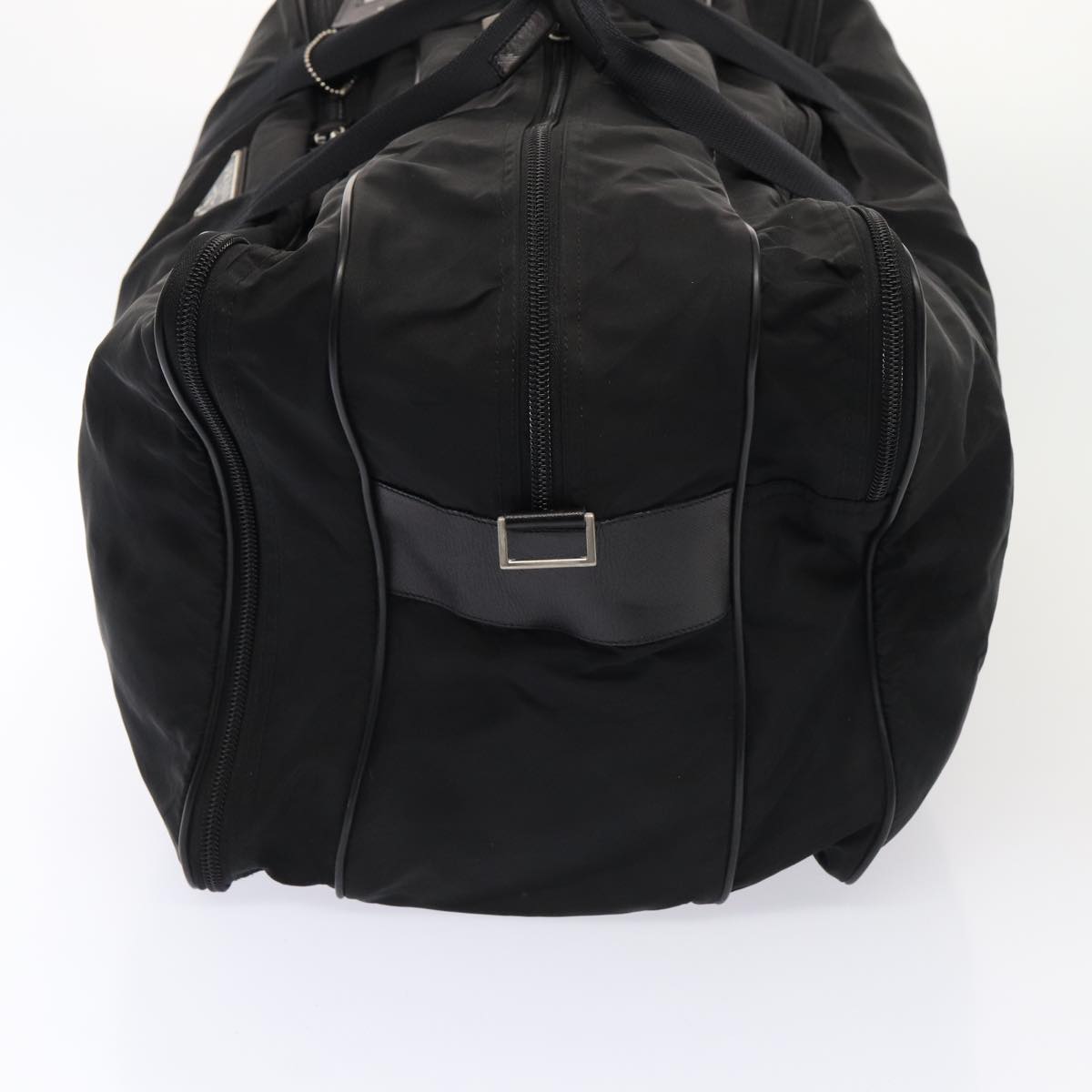 Luxury Prada Boston Bag Nylon 2way Black Silver  ki4790