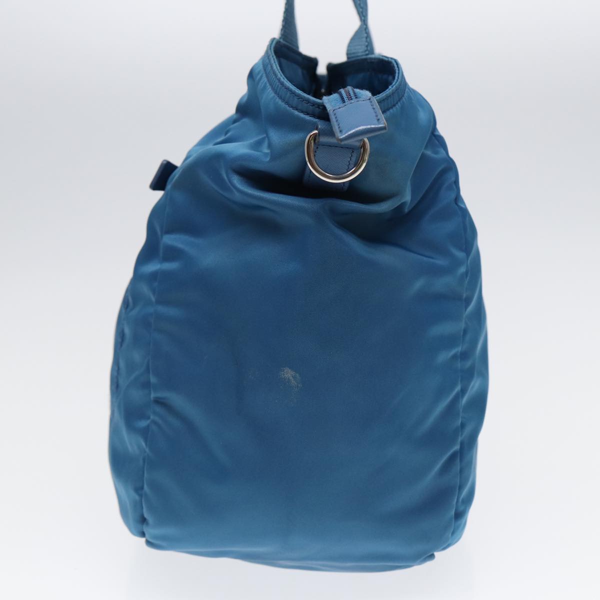 Luxury Prada Shoulder Bag Nylon 2way Blue Silver  ki4799