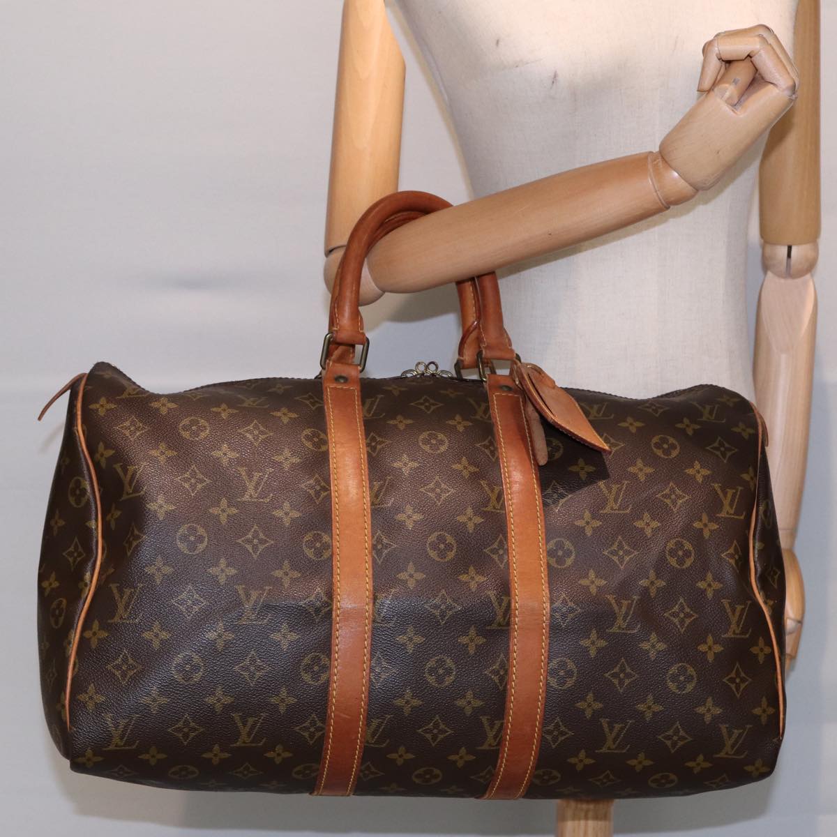 LOUIS VUITTON Monogram Keepall 45 Boston Bag M41428 LV ki4852