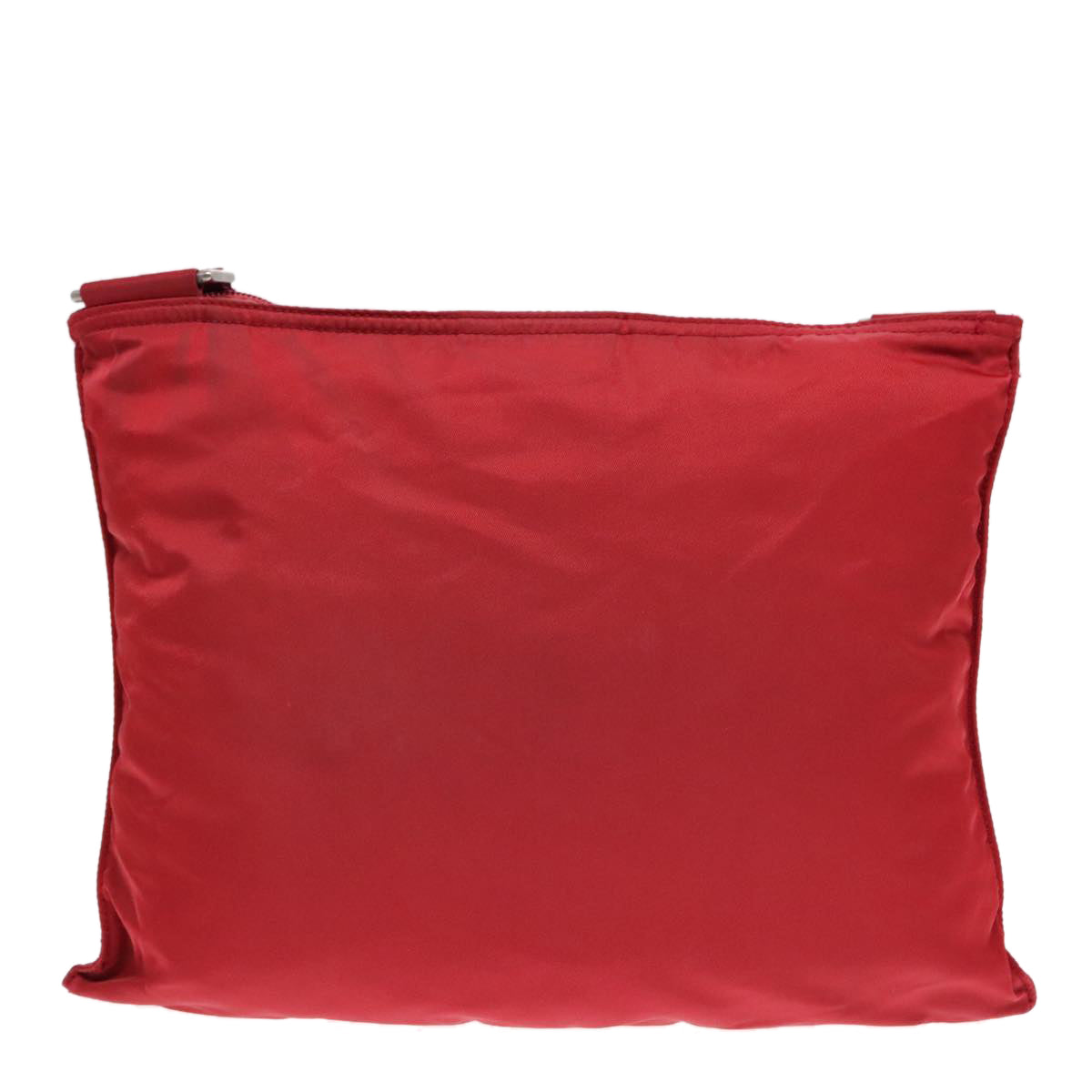 Luxury Prada Shoulder Bag Nylon Red Silver  ki4938