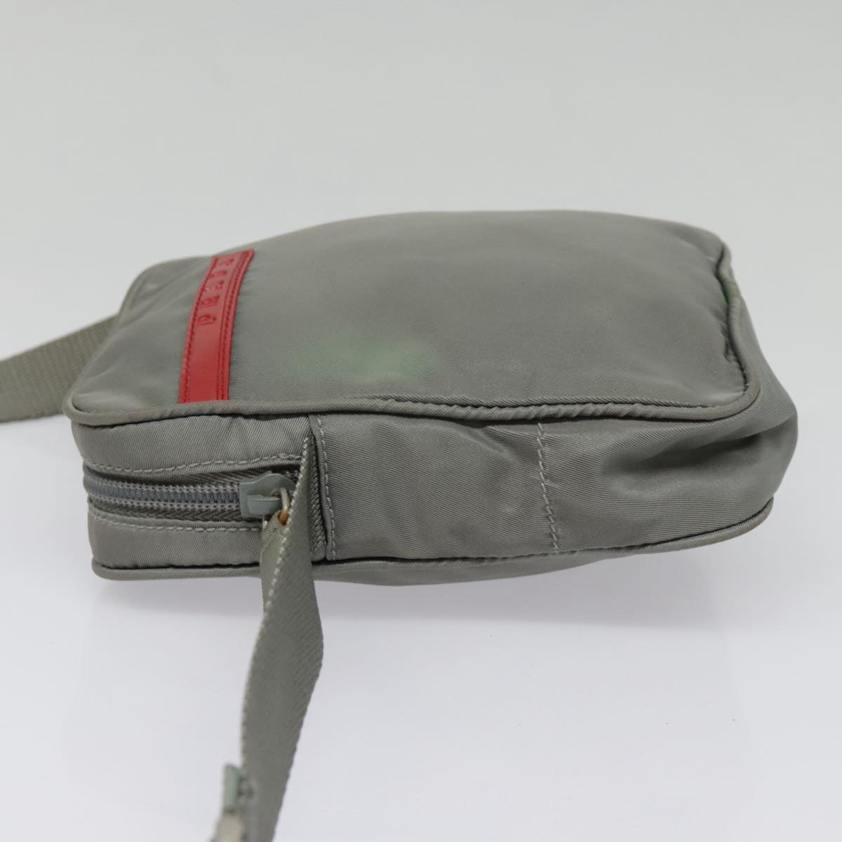 Luxury Prada Sports Shoulder Bag Nylon Gray Silver  ki4939