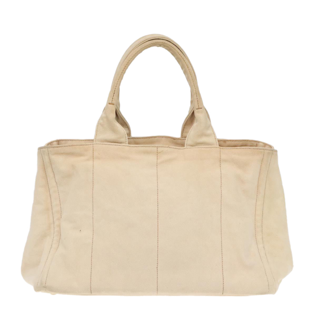 Luxury Prada Canapa MM Hand Bag Canvas Beige Gold  ki4944
