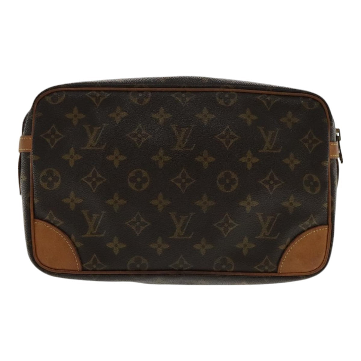 LOUIS VUITTON Monogram Compiegne 28 Clutch Bag M51845 LV ki5021